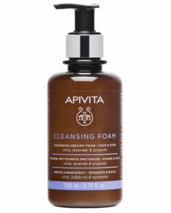 Apivita Cleansing Foam με Ελιά & Λεβάντα & Πρόπολη για Πρόσωπο & Μάτια 200ml