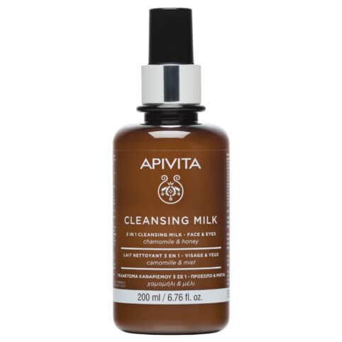 Apivita Cleansing Milk Γαλάκτωμα 3 σε 1 για Πρόσωπο & Μάτια με Χαμομήλι & Μέλι 200ml