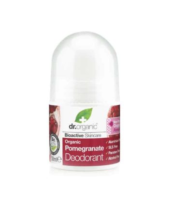 Dr. Organic Pomegranate Deodorant σε μορφή roll-on 50ml ροδι deodorant roll on αποσμητικο
