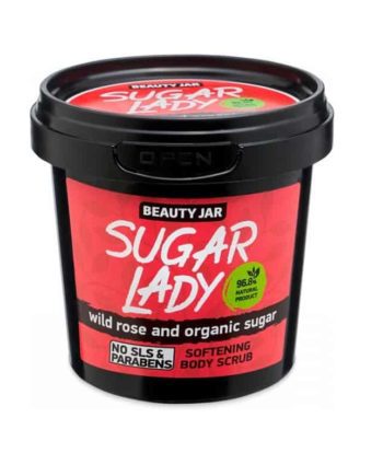 beauty jar sugar lady wild rose and oranic sugar 180 gr