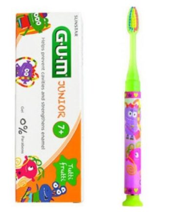 Gum Set Junior Light-Up Yellow Soft Οδοντόβουρτσα + Δώρο Junior Οδοντόκρεμα 7-12 Ετών Tutti Frutti 50ml