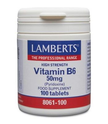 Lamberts Vitamin B6 (Pyridoxine) 50 mg 100 tabs