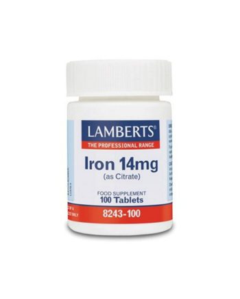 Lamberts Iron 14mg Citrate 100 Tablets