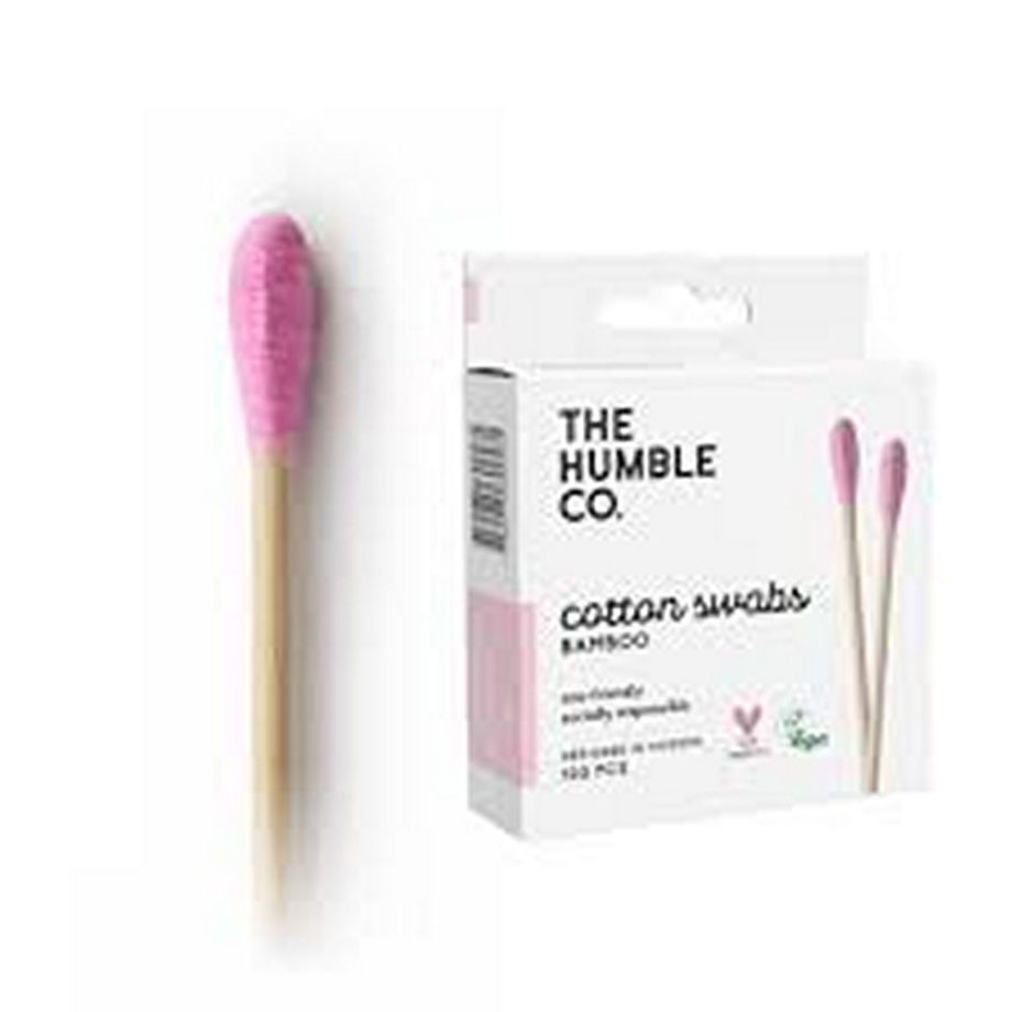 The Humble Co Cotton Swabs Pink 10pcs