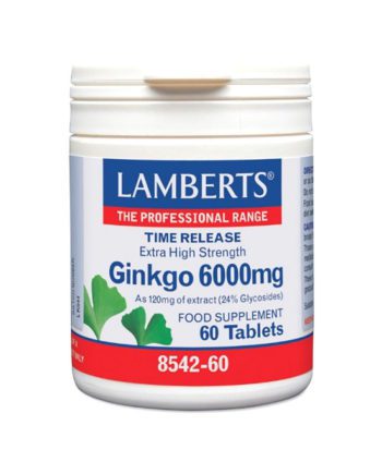Lamberts Ginkgo Biloba Extract 6000mg 60 Tablets
