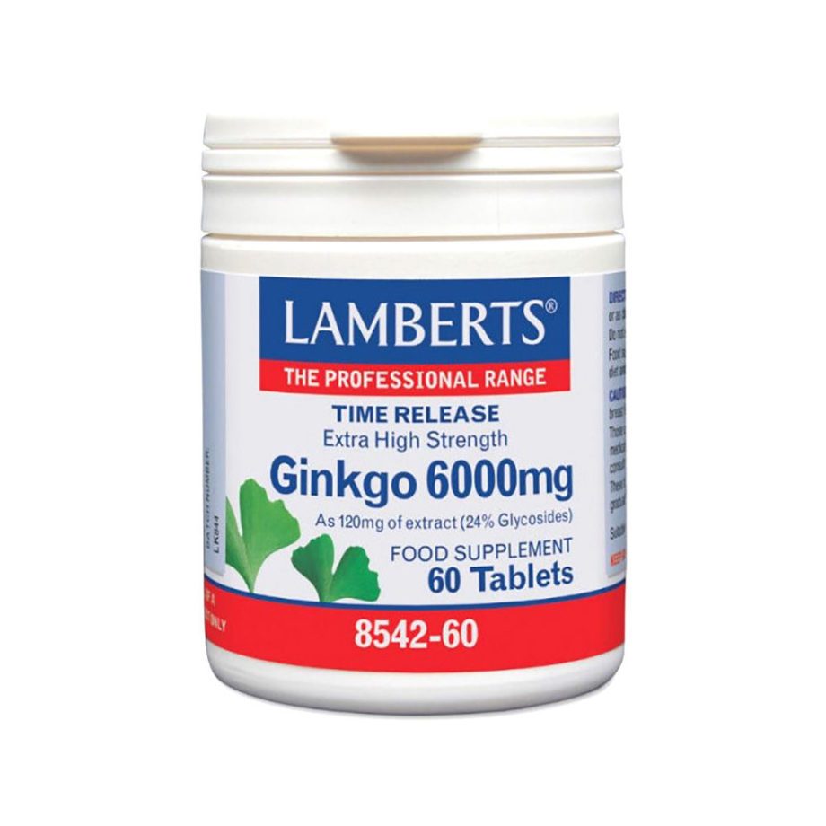 Lamberts Ginkgo Biloba Extract 6000mg 60 Tablets