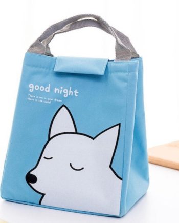 space cow Lunch bags good night με χρατς light blue