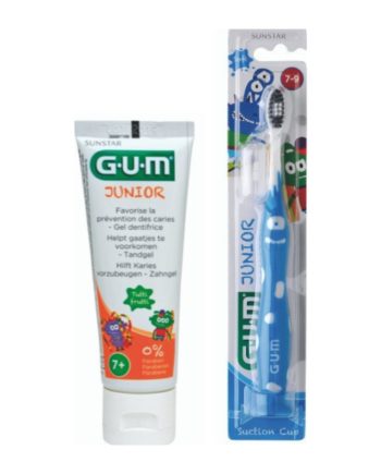 GUM Promo Junior Touthbrush 7-9 Years Blue +Gum Junior Toothpaste Tutti Frutti 7+Years 50ml