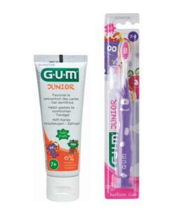 GUM Promo Junior Touthbrush 7-9 Years Purple +Gum Junior Toothpaste Tutti Frutti 7+Years 50ml