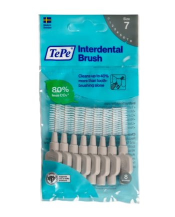 TePe International Brush Μεσοδόντια Βουρτσάκια No7 1.3 mm Γκρι 8 τεμάχια